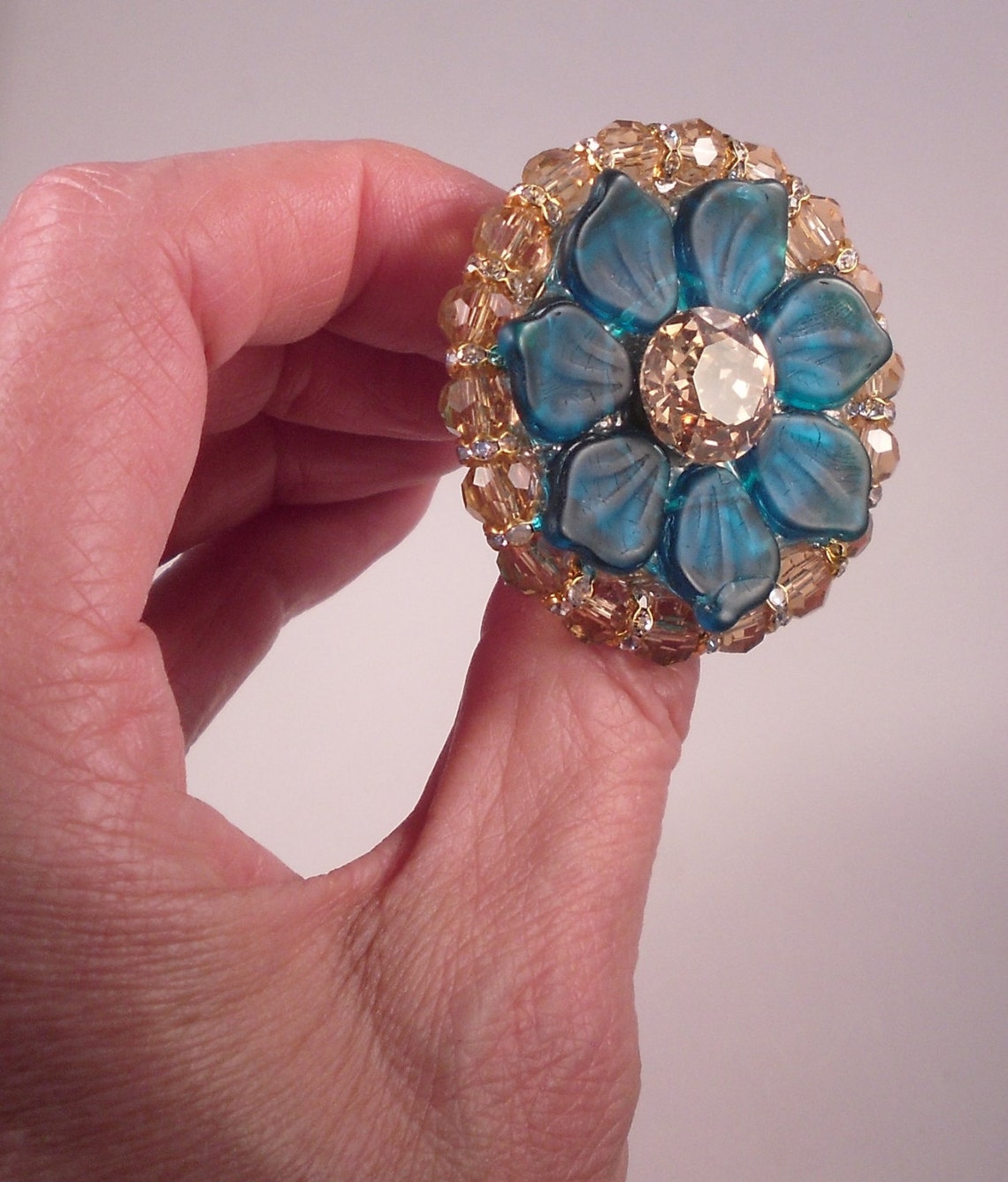 Decorative Knob/Swarovski Crystal Drawer Knob/Unique Etsy