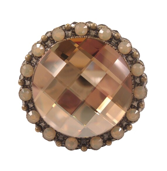 Art Deco Cabinet Knob Golden Swarovski Crystal Kitchen Jeweled Hardware Cupboard Girls Dresser Drawers Unique Decorative Bling Bath