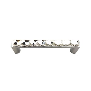Tirador de cajón de cristal de 7,6 cm (3 pulgadas), tirador de armario cromado