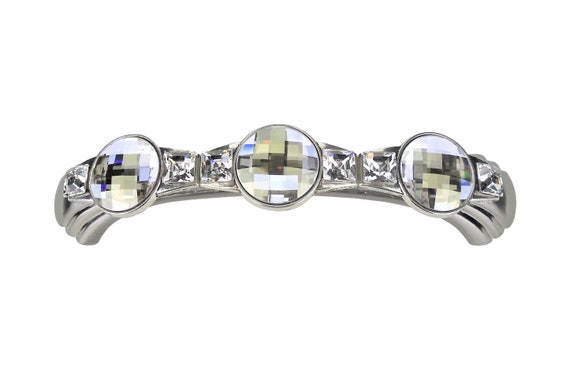 4 1 2 Inch Drawer Pull Swarovski Crystal Handle Unique 4 Etsy