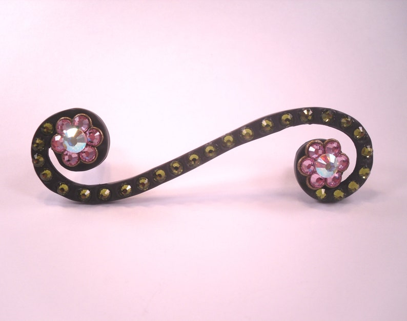 Decorative Drawer Pull Swarovski Crystal Pink Etsy
