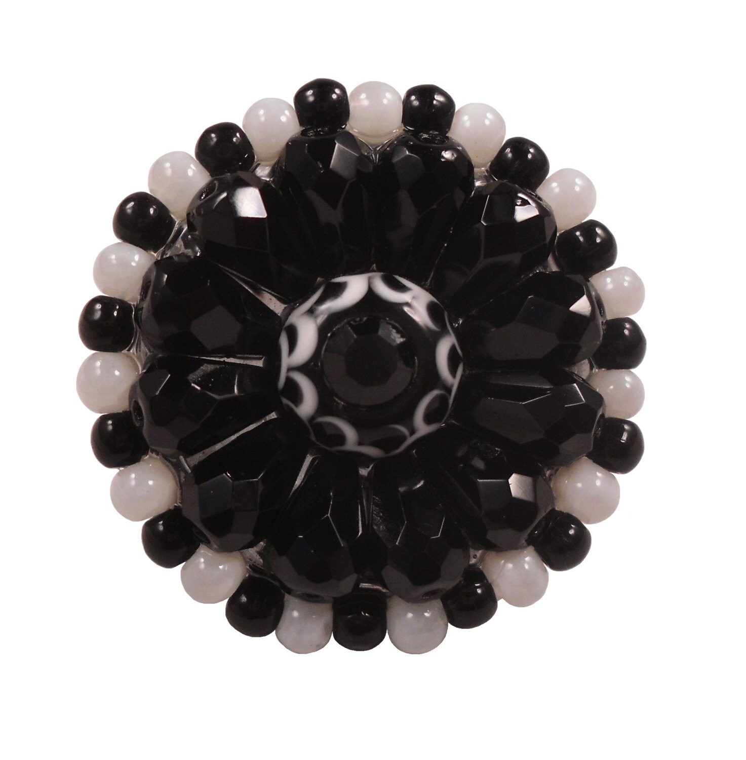 Decorativo Gabinete Perilla Negro y Blanco Checo Vidrio | Etsy