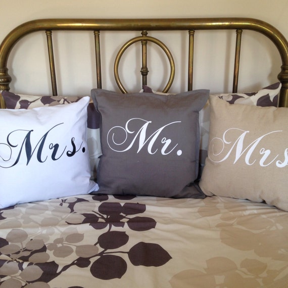 Items similar to Mr and Mrs pillows mr and mrs Personalized Pillows