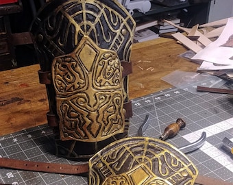Bracers Only  - BloodBorne Hunter Real Leather Armor Videogame Custom made