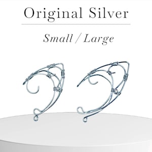 Ear Cuff set Silver Elf Ear Cuff Fantasy Jewelry Elf Cosplay Accessory Wire Wrapped Ear Cuffs Fairy Ear Wraps Cuffs no piercing