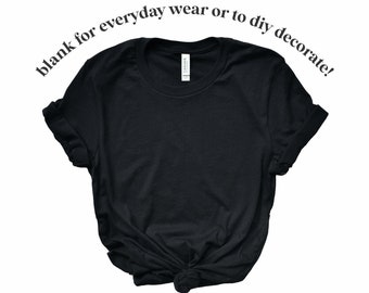 Bella Canvas Blank Shirts Neutral Blank Tshirt Plain Black Bella Canvas Unisex T-Shirt Wholesale Bella Canvas T Shirt  BC3001BLANK