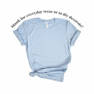 Bella Canvas 3001 Blank Shirts Wholesale Bella Canvas T Shirt  Blue Blank Tshirts Plain Baby Blue Bella Canvas Unisex T-Shirt  BC3001BLANK