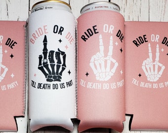 Till Death Do Us Party bachelorette party can coolers - bachelorette party favors - NOT S0LD in Sets... BDOD-STOCK