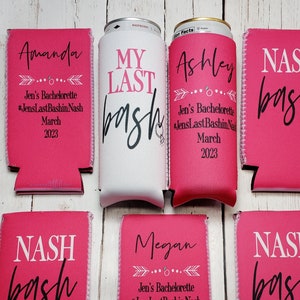NASH bash and my last bash bachelorette party can coolers. Nashville, TN. Personalized with custom bachelorette party info... NASHBASH