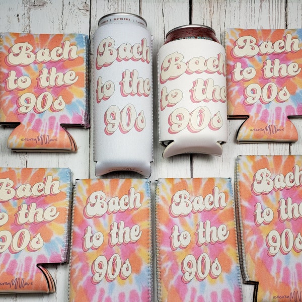 Custom saying retro bachelorette, birthday & party favor can coolers.  Bachelorette party favors not sold in sets... RTCUSTOM