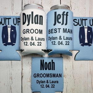 suit up groomsman suit it up can coolers / custom wedding party gifts / groomsmen gifts / usher gifts / best man gifts... SUP
