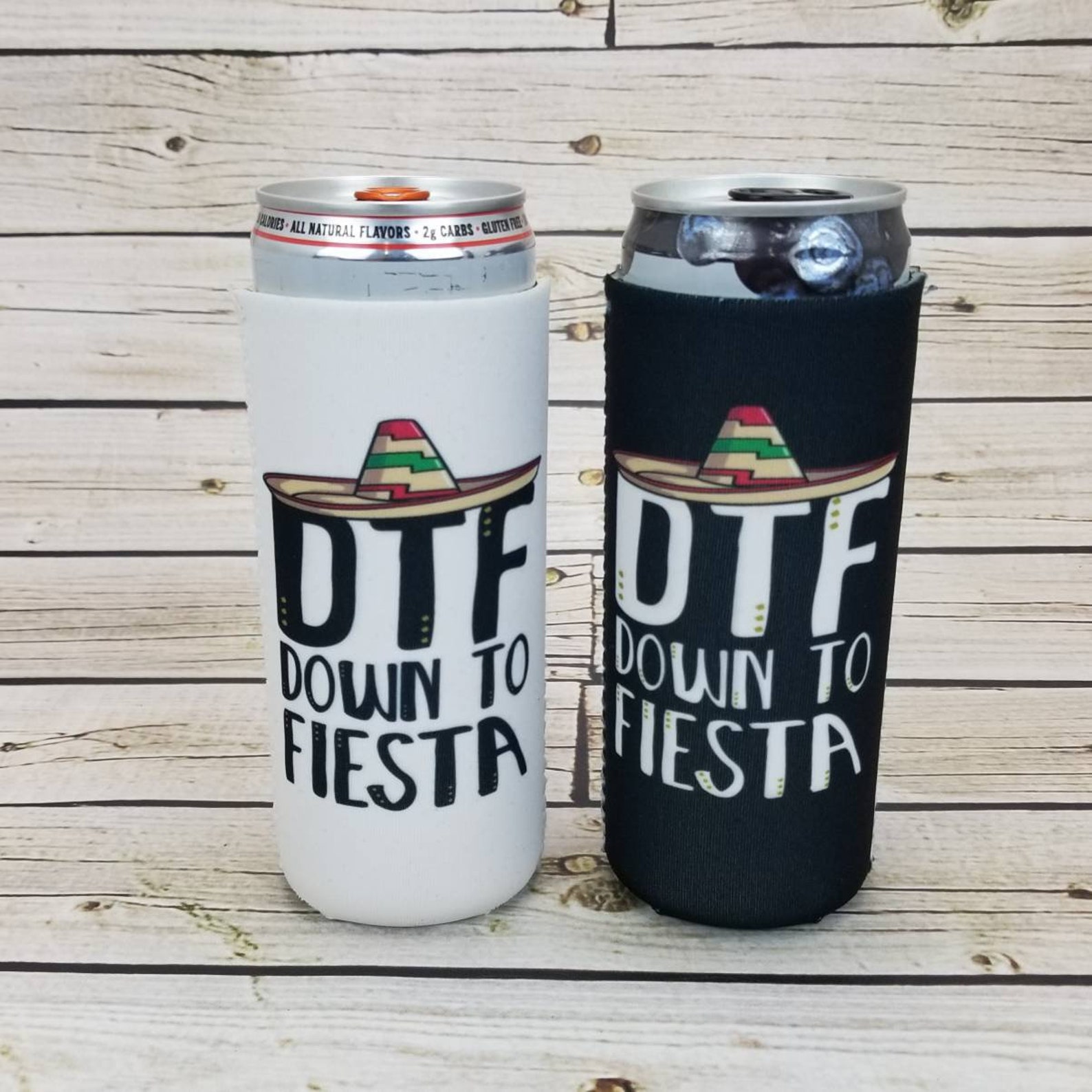 DTF Down to Fiesta Party Favors Slim Coolers and Standard | Etsy