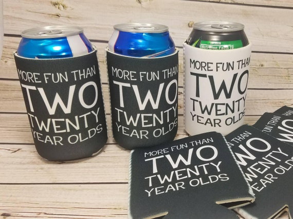 40th birthday koozies