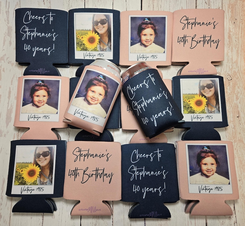Glacière anniversaire personnalisée. millésime 1986 Photo et texte | Pochette cadeau personnalisée pour... image 12