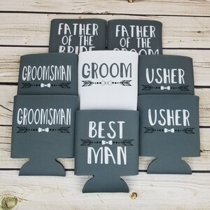 groomsmen proposal STOCK wedding party foam can coolers, wedding party gifts... GWP-STOCK image 5