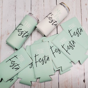 Slim cooler The Fiesta & My Final Fiesta bachelorette party slim can coolers - bachelorette party favors - N0T S0LD n Sets... THEF-STOCK