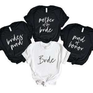 bachelorette party shirts black bridesmaid proposal shirts black proposal box shirts TITLE-UT