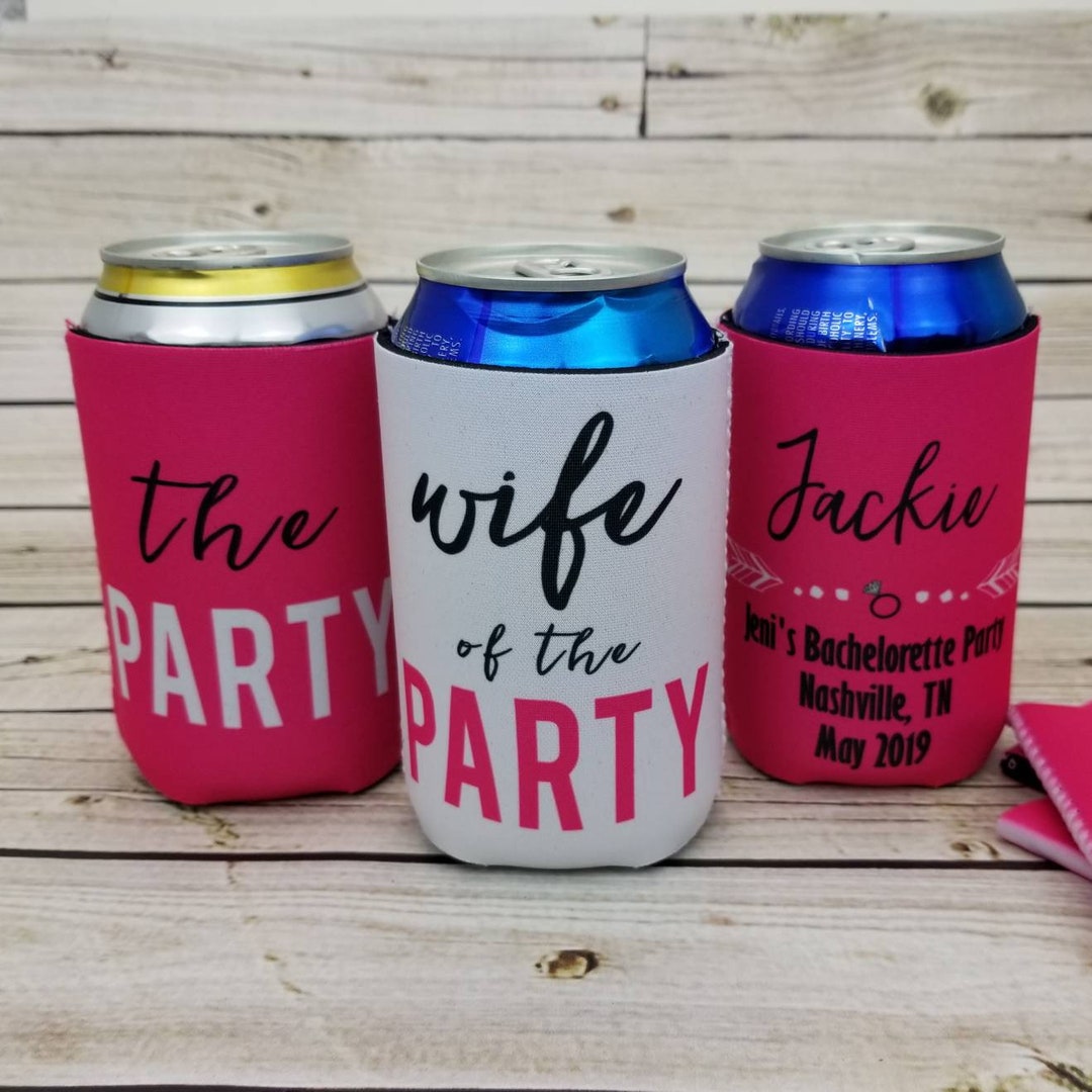 Bachelorette Can Coolers No Minimum the Party and Wife of the - Etsy