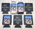 Custom Can Cooler with Photo & Text | Personalized Party Favor | 40th Birthday, Wedding, Graduation. Customizable Beer Sleeve... PHOTOAGE