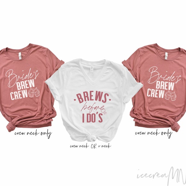 brides brew crew shirts asheville bachelorette party shirts brewery tour bachelorette party shirts brew crew matching shirts BBCWB-UT