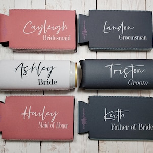 Bridesmaid Proposal Slim Can Cooler, Wedding Party Favor image 6