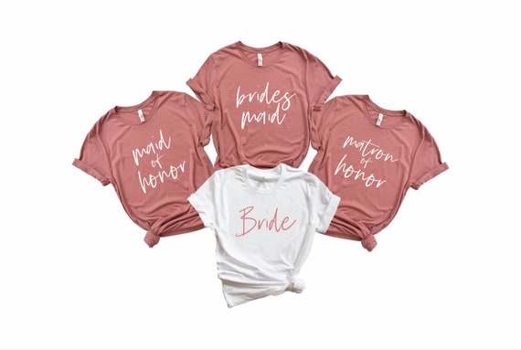 Bridesmaid shirts mauve bridesmaid 
