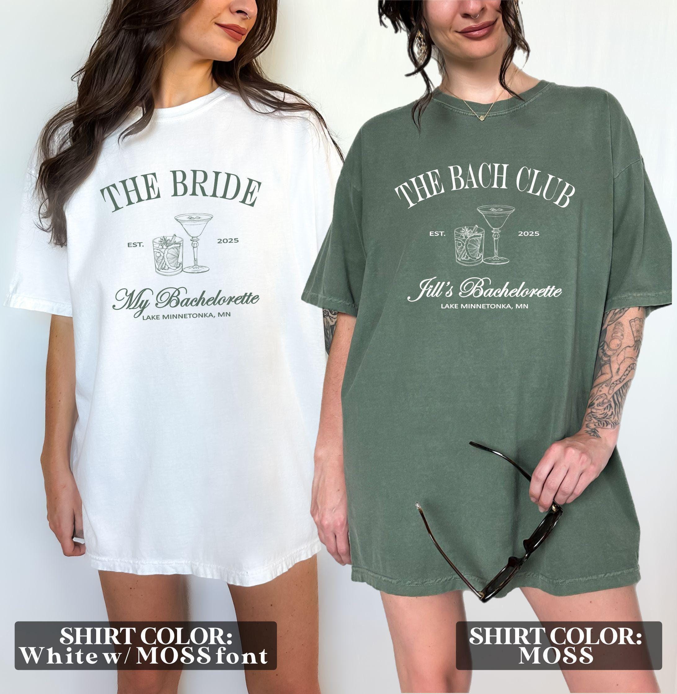 The Bach Club Bachelorette Party Shirts. The Bride Custom Name and Location Bridal Party gift shirts.  - 1717 Comfort Colors - THEBACH