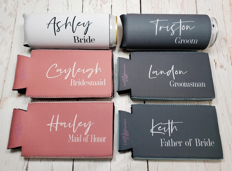 Bridesmaid Proposal Slim Can Cooler, Wedding Party Favor image 7