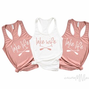 bachelorette party shirts lake wife tank top bachelorette party tank tops lake life tank tops nautical bachelorette tank tops LKLFE-RB image 9