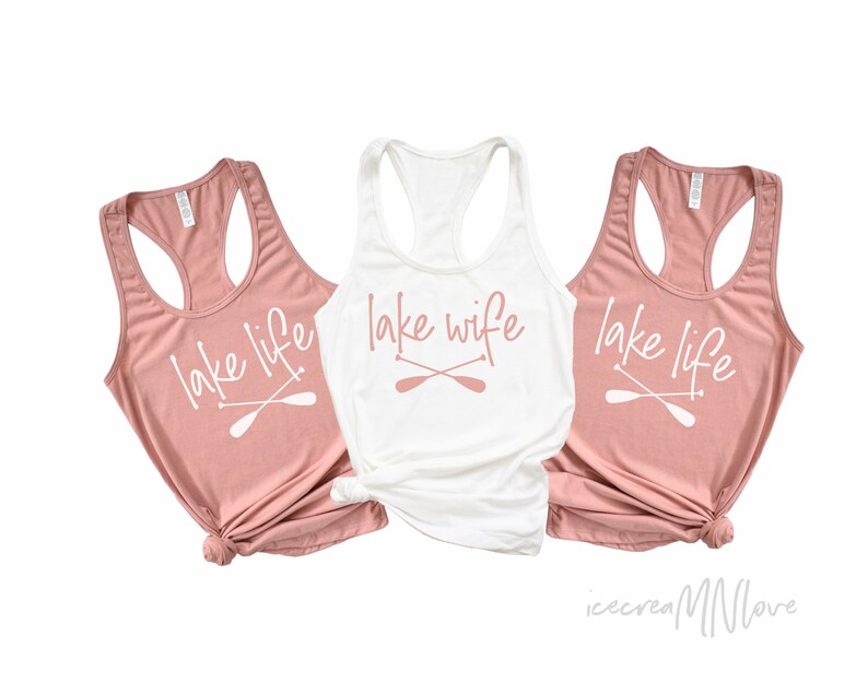 bachelorette party shirts lake wife tank top bachelorette party tank tops lake life tank tops nautical bachelorette tank tops LKLFE-RB image 9
