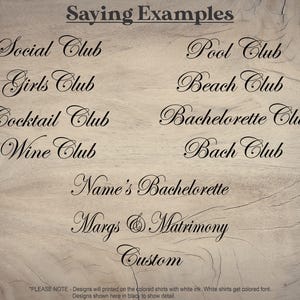 Bachelorette Party Shirts, The Bach Club Shirts, Group Bridal Party Shirts, Wedding Party Shirts - THEBACH image 6