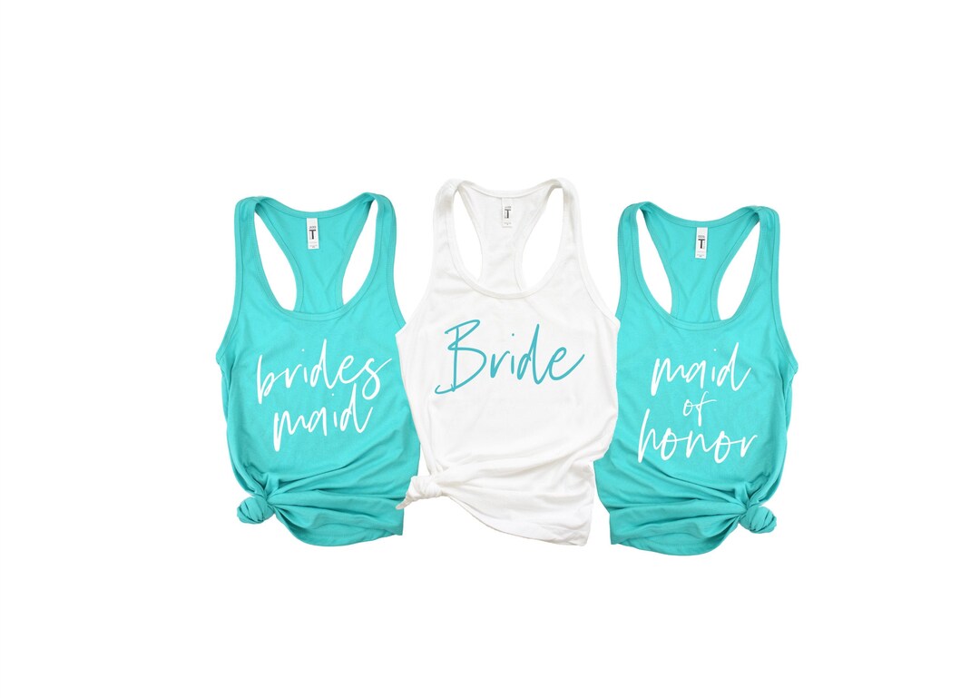 Bachelorette Party Tank Tops Maid of Honor Gift Tahiti Blue Bachelorette Party Tank Tops Bridesmaid Proposal Tank Tops TITLE RB Etsy