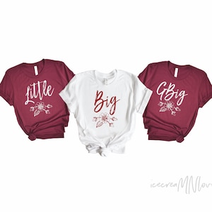 big and little reveal shirts. maroon sorority shirts. little big sorority shirts. LILBIG-UT