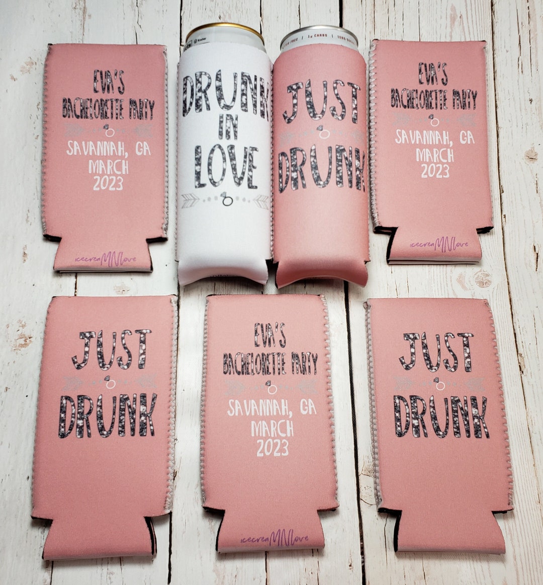 Drunk in Love Can Coolers / Drunk in Love Bachelorette Party Can Cooler