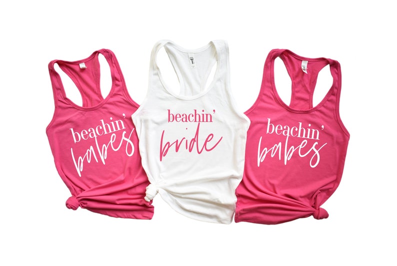 pink tank tops beach themed bachelorette party favors beachin babes tank tops bachelorette party shirts beach bachelorette party shirts