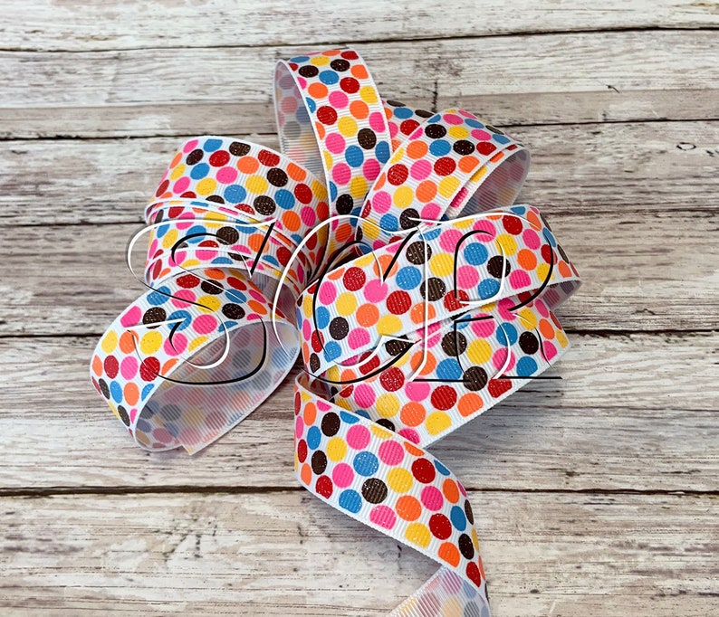 Holiday Ribbon High Quality Ribbon Easter Ribbon 78 Inch Ribbon Ribbon by the Yard Multi-Colored Glitter Dot Glitter Dot Print