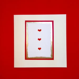 Carte del cuore dell'acquerello dipinto a mano