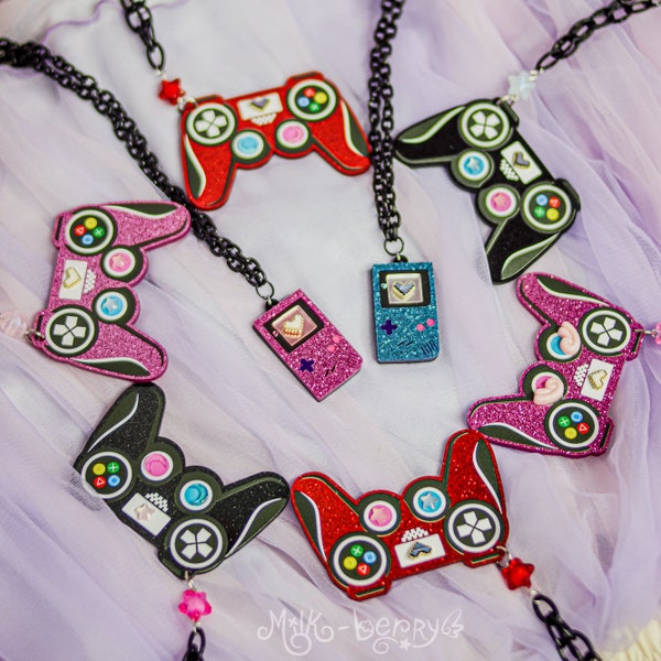 Collier Gamer Kawaii Manette Jeu Gameboy / Harajuku Yumekawaii Jfashion Pastel Goth