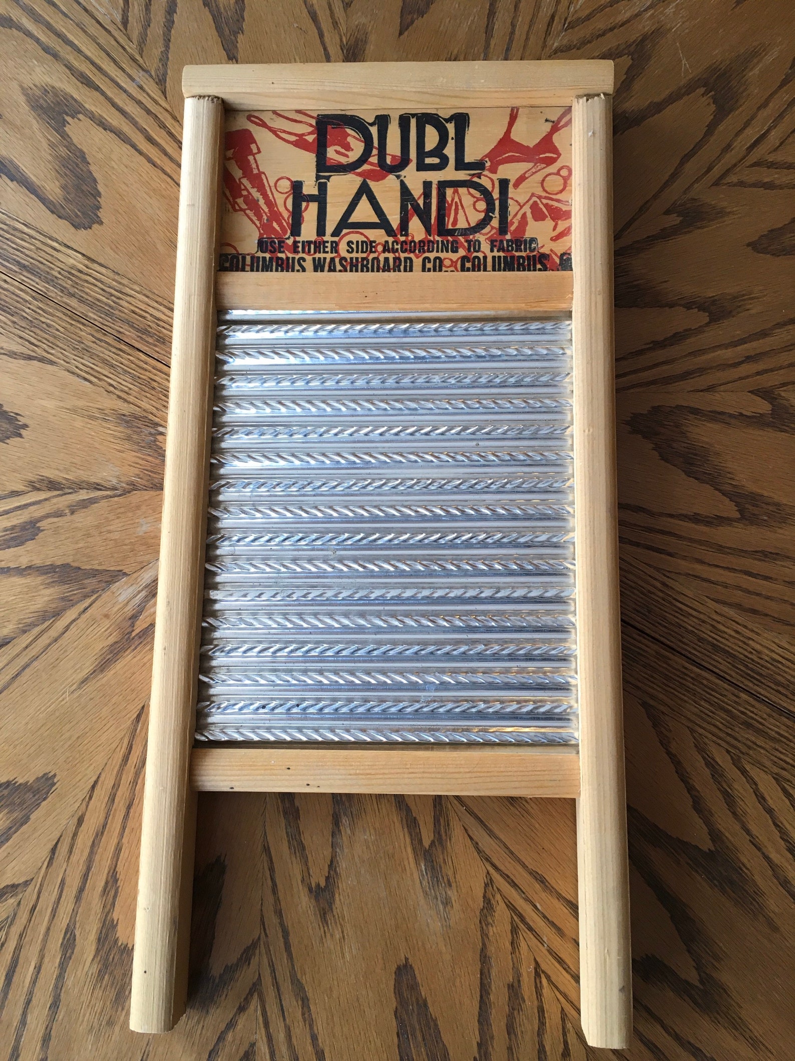 Vintage DUBL HANDL Washboard Columbus Washboard Co. Columbus Etsy