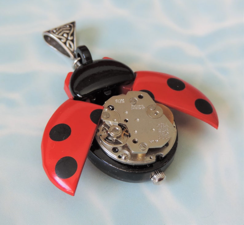 Ladybug Bug Insect Steampunk Pocket Watch Clock Movement Gear Etsy