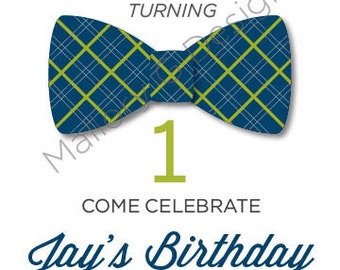 Boy Invitation: Mustache and Bowties Printable 5x7