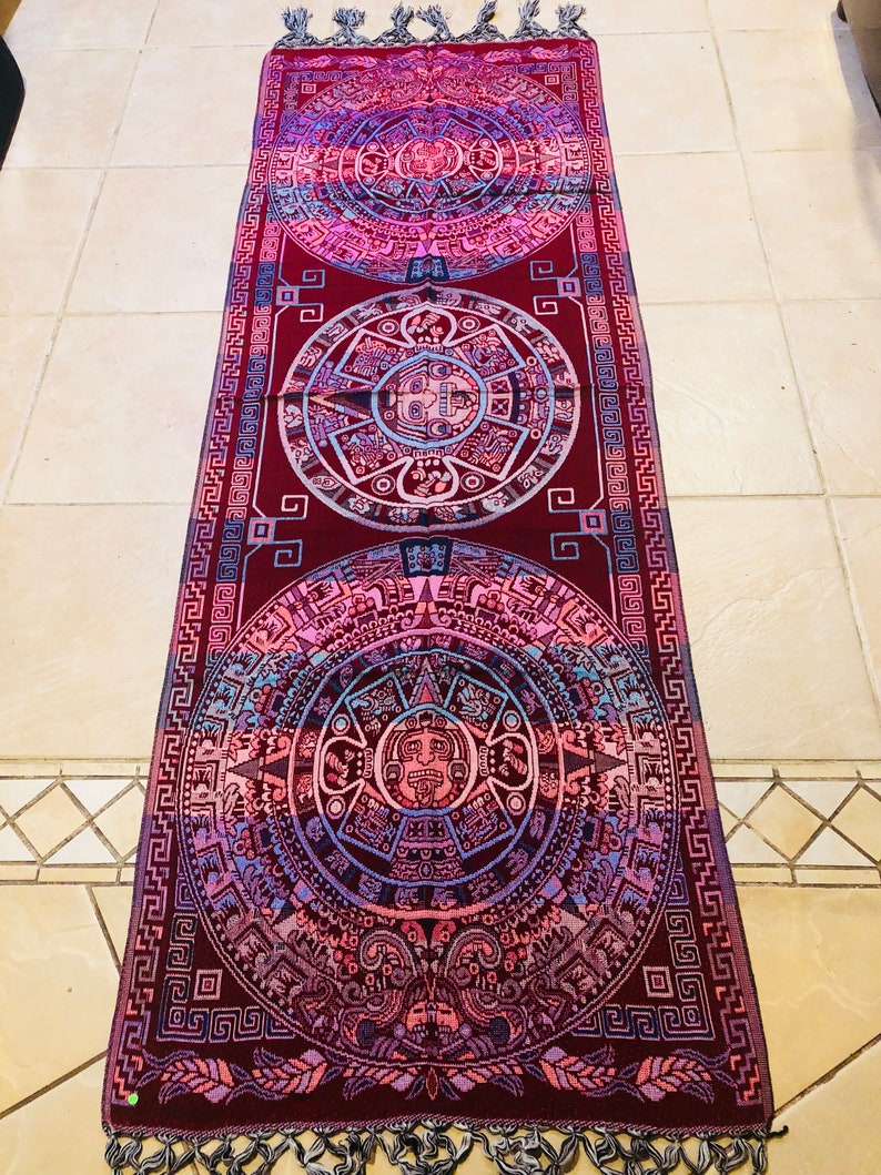 Center decorative table cloths with Aztec /& Mayan calendars.