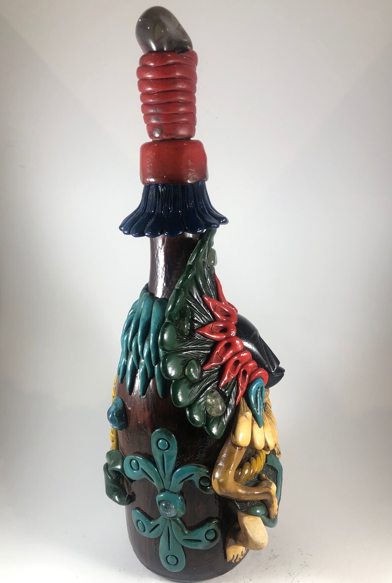 Glass bottle and shot glass no liquid Etsy