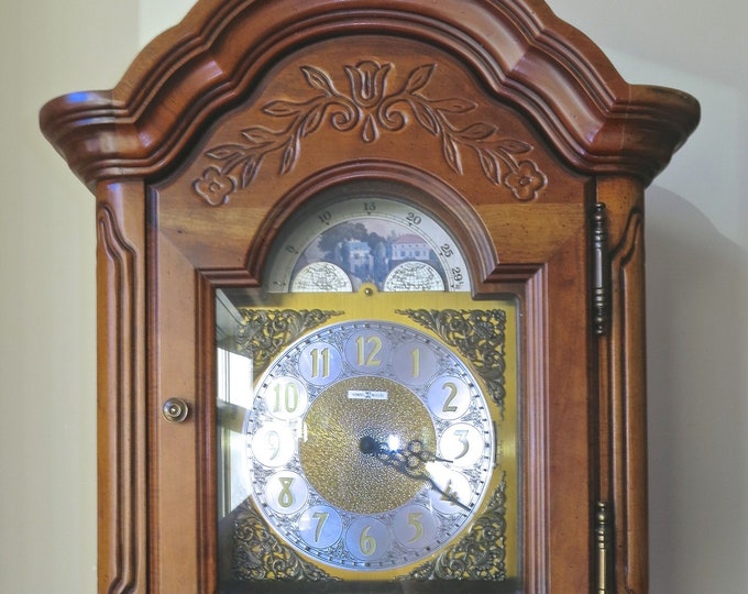 GRANDFATHER CLOCK by Howard Miller Longcase Clock Tall Pendulum Clock