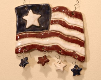 CERAMIC AMERICAN FLAG