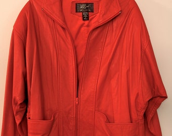 ROTE LEDERJACKE - Damen