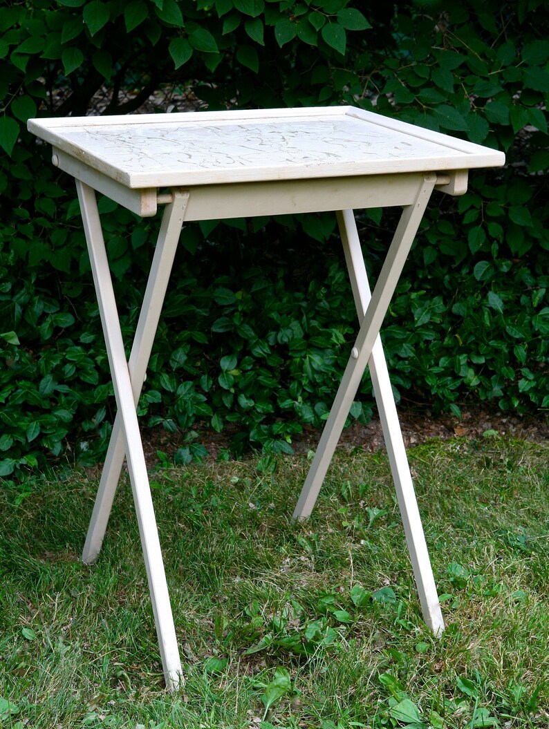 2 Mid-Century WOODCRAFT Folding TV Tables