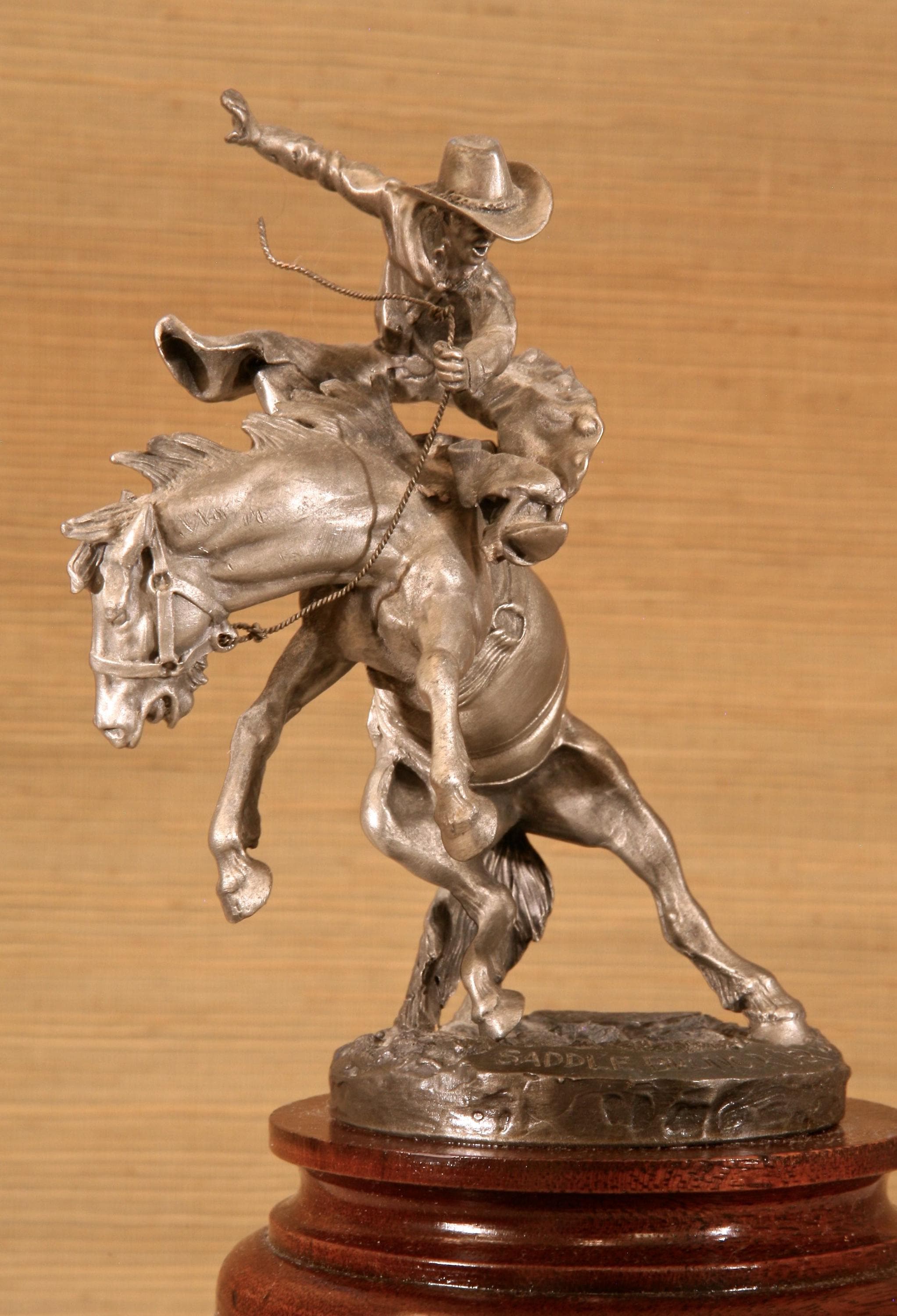 CHILMARK PEWTER SCULPTURE - Saddle Bronc Rider by Don Polland - Etsy