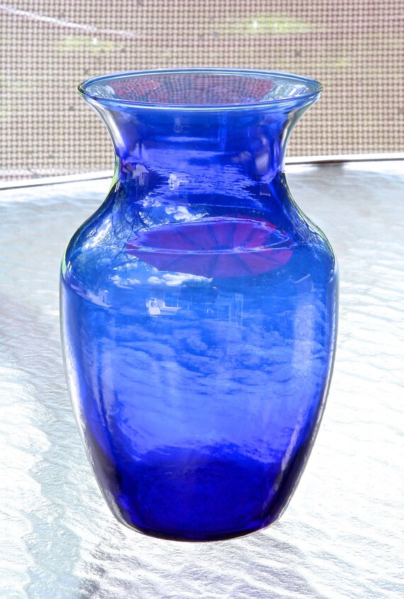 COBALT BLUE VASES - Etsy