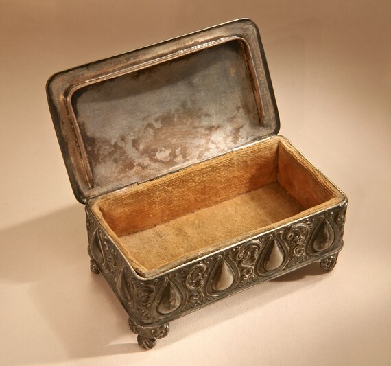 BEST WISHES Trinket Box Meriden B & Company RARE!… Gem